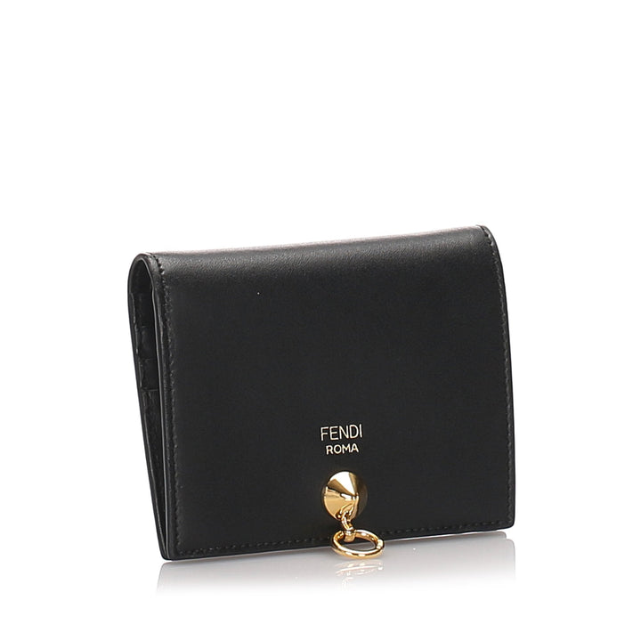 Pre-Loved Fendi Black Calf Leather Bifold Wallet Italy