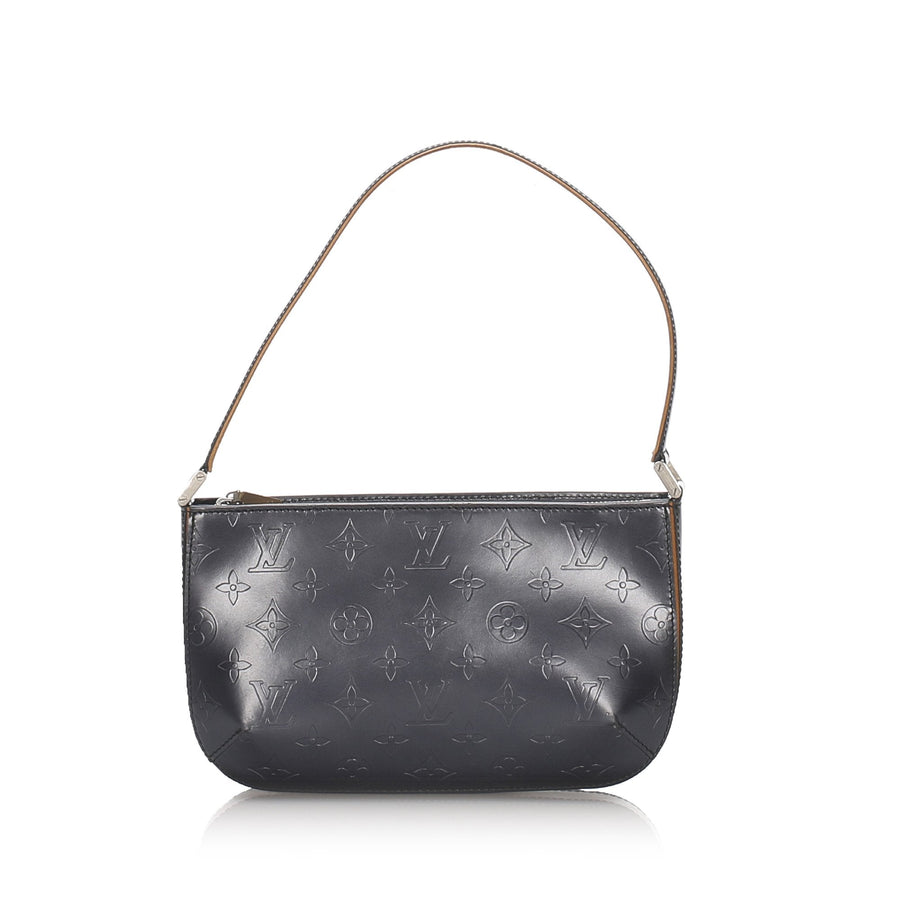Pre-Loved Louis Vuitton Black Calf Leather Monogram Mat Fowler France