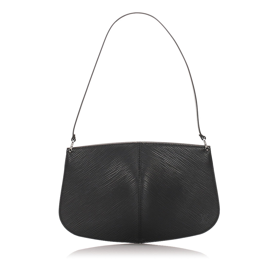 Pre-Loved Louis Vuitton Black Epi Leather Demi Lune Pochette France