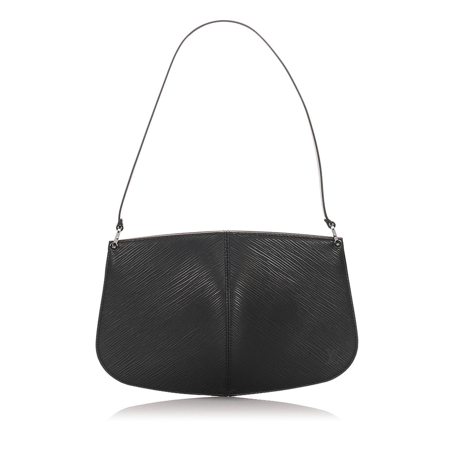 Pre-Loved Louis Vuitton Black Epi Leather Demi Lune Pochette France