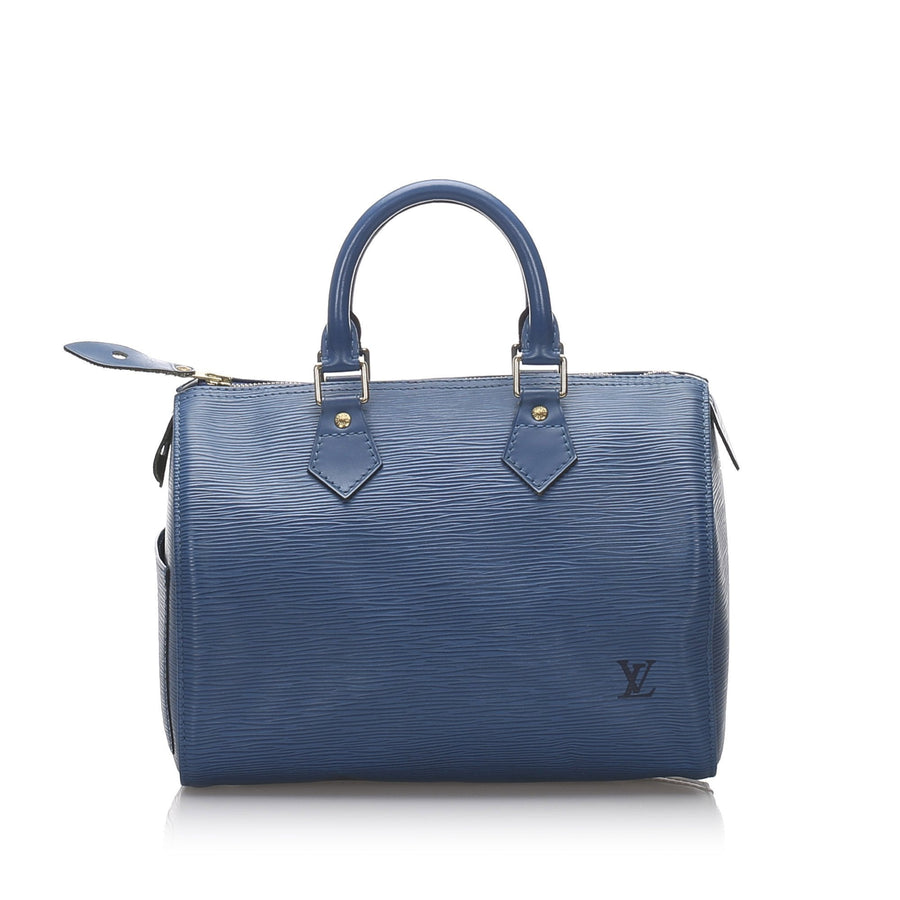 Pre-Loved Louis Vuitton Blue Epi Leather Speedy 25 France