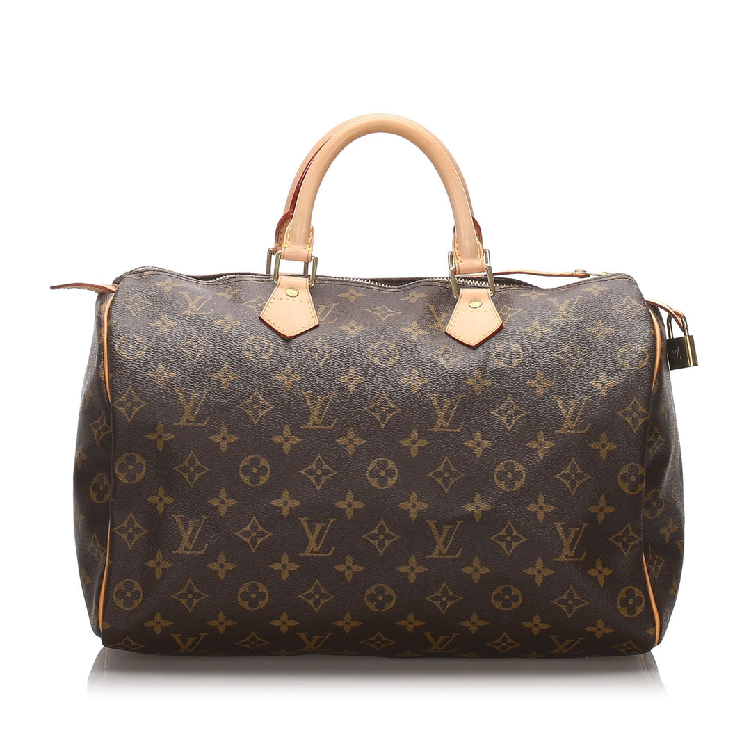 Pre-Loved Louis Vuitton Brown Monogram Canvas Speedy 35 France