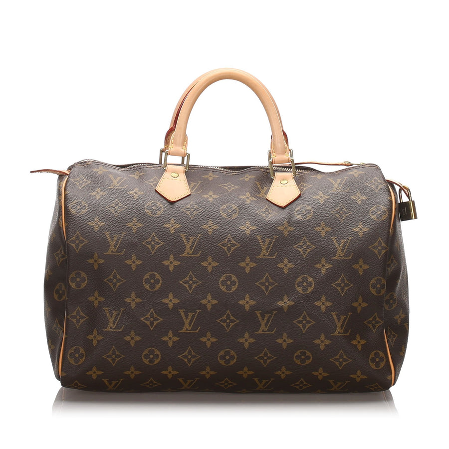 Pre-Loved Louis Vuitton Brown Monogram Canvas Speedy 35 France