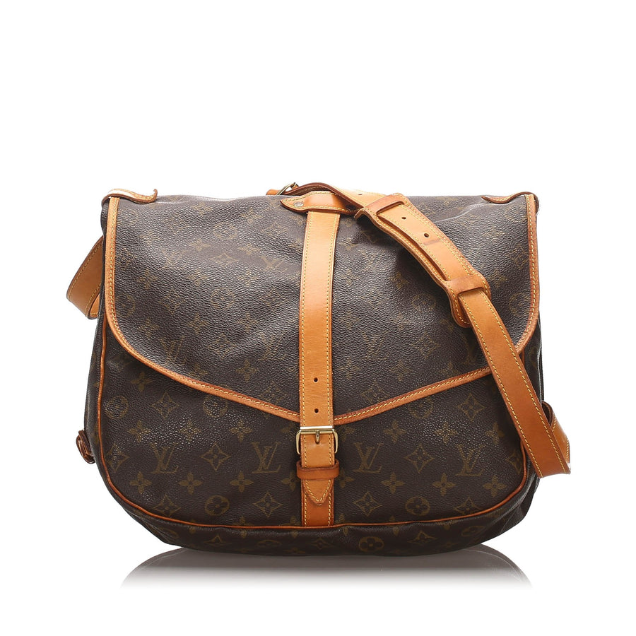 Pre-Loved Louis Vuitton Brown Monogram Canvas Saumur 35 France