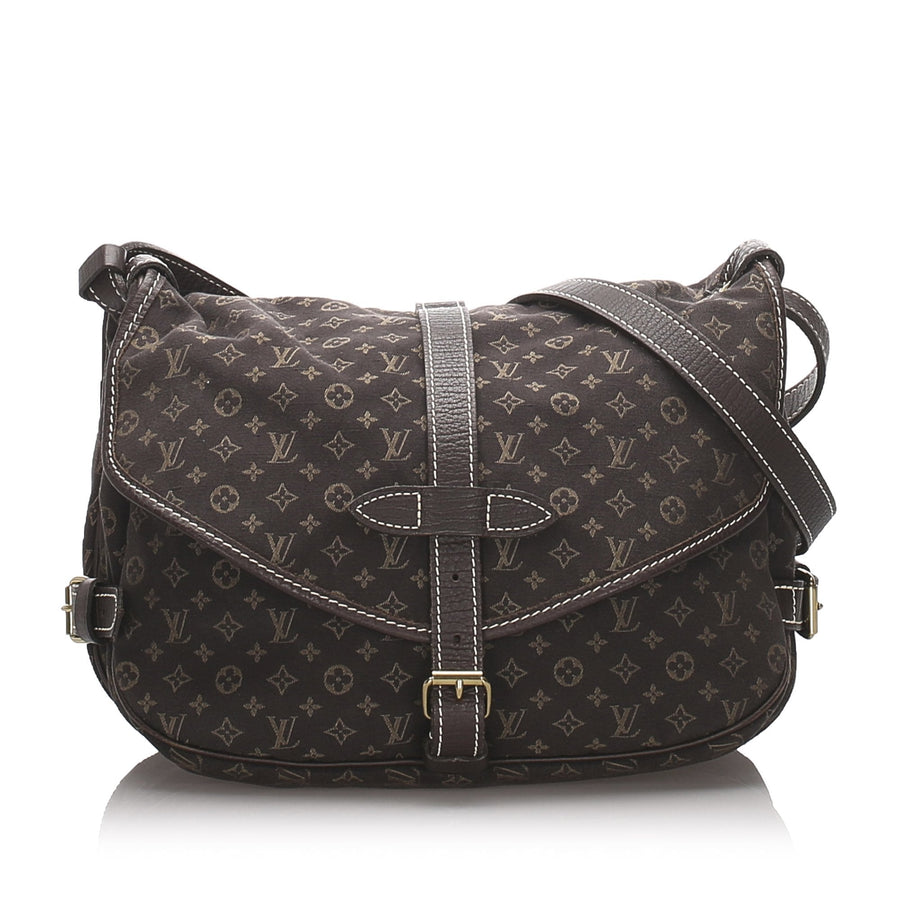Pre-Loved Louis Vuitton Brown Monogram Mini Lin Saumur France