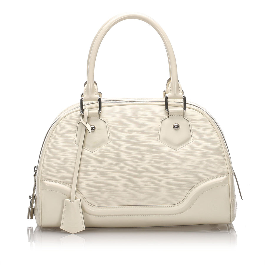 Pre-Loved Louis Vuitton White Epi Bowling Montaigne PM France