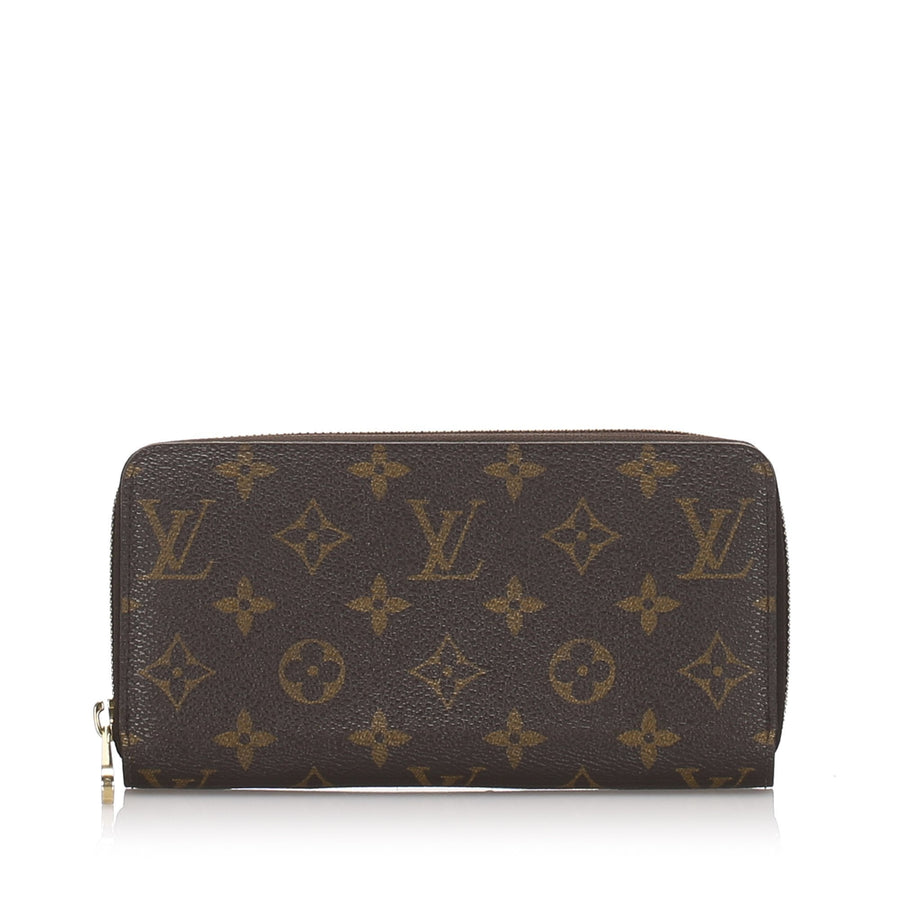Pre-Loved Louis Vuitton Brown Monogram Canvas Zippy Wallet France