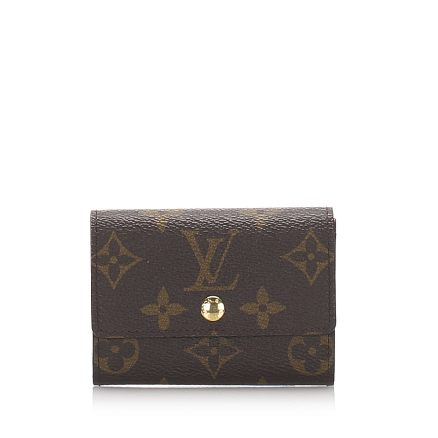 Pre-Loved Louis Vuitton Brown Monogram Porte-Monnaie Plat Change Purse France