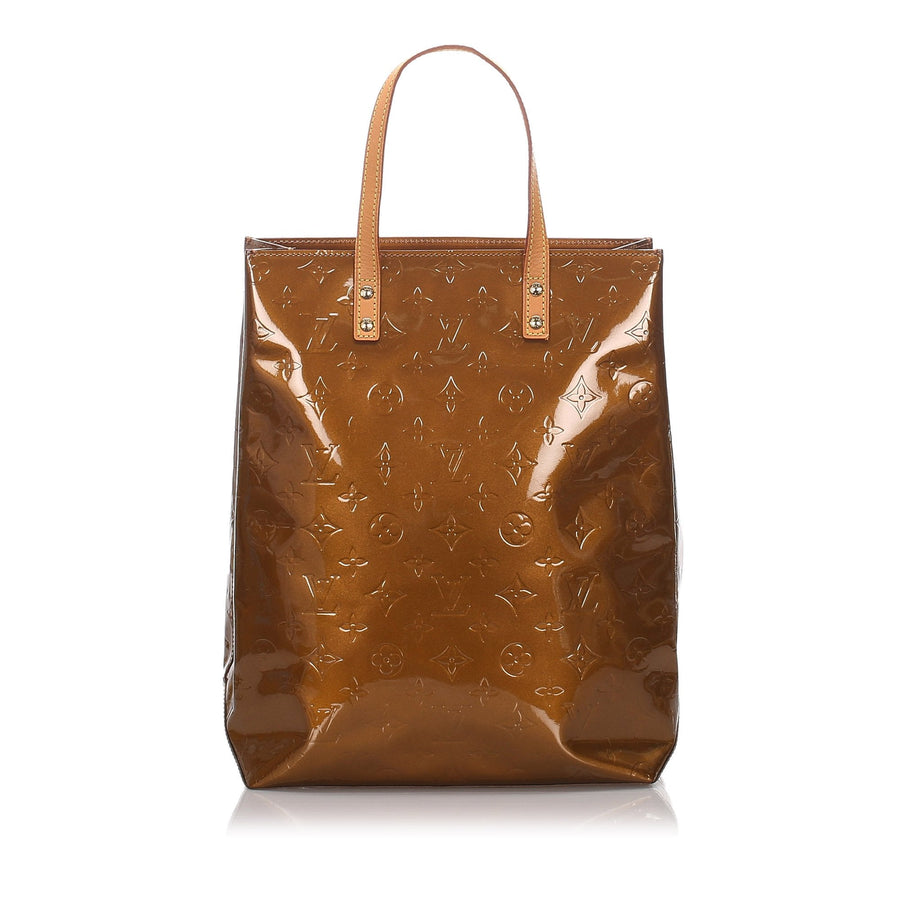 Pre-Loved Louis Vuitton Brown Bronze Vernis Leather Reade MM France