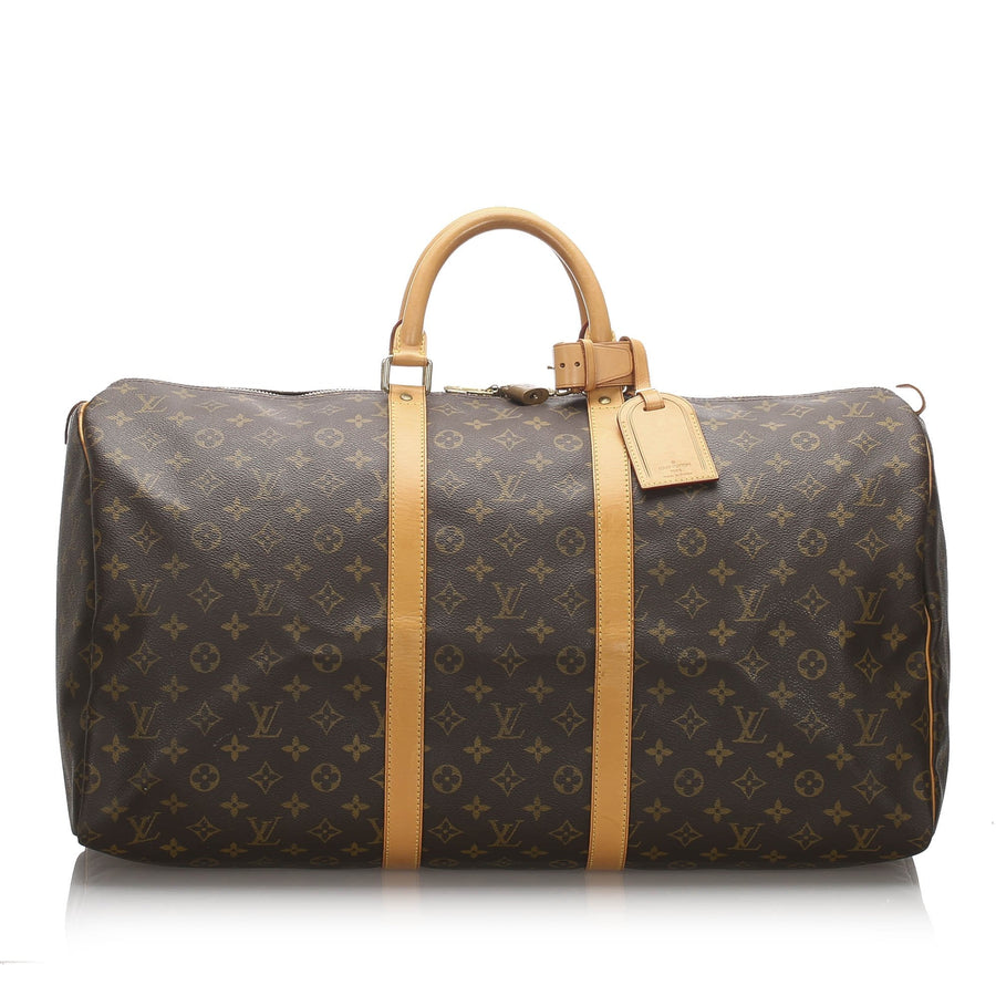 Pre-Loved Louis Vuitton Brown Monogram Canvas Keepall 55 France