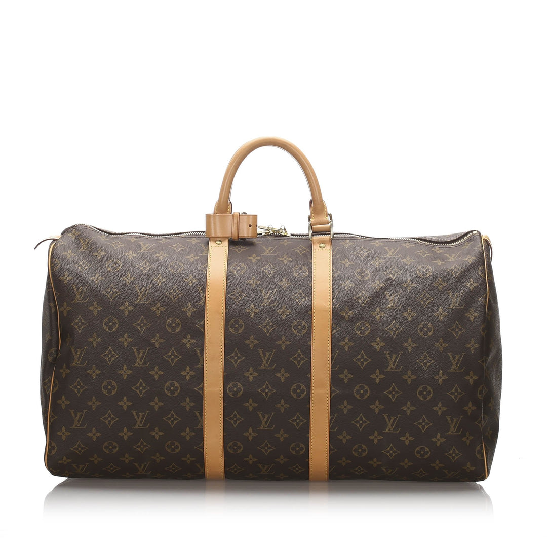 Pre-Loved Louis Vuitton Brown Monogram Canvas Keepall 55 USA