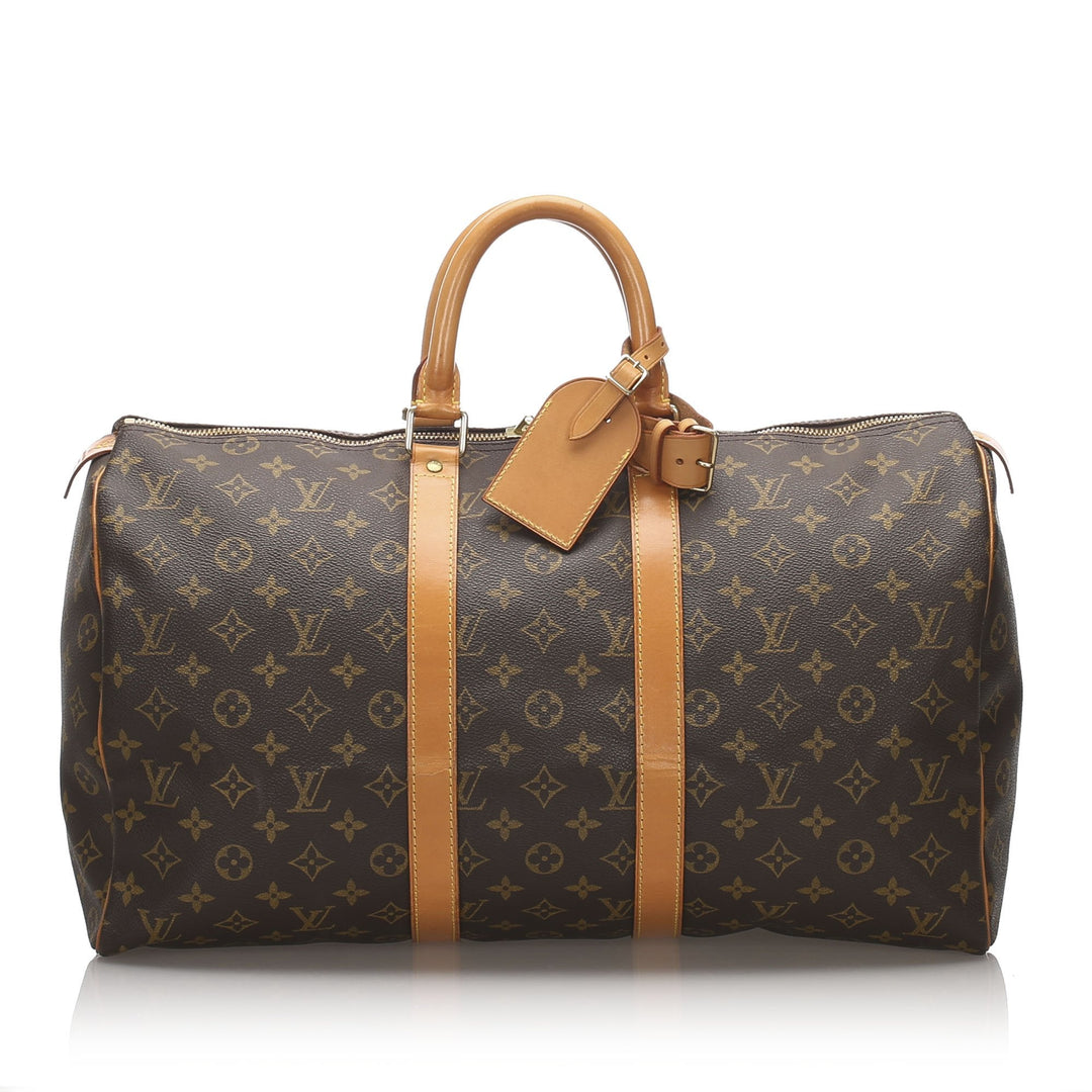 Pre-Loved Louis Vuitton Brown Monogram Canvas Keepall 45 France