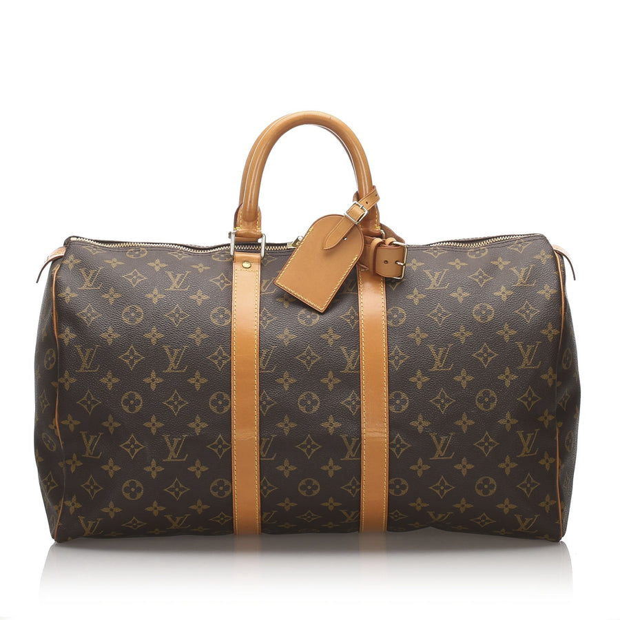 Pre-Loved Louis Vuitton Brown Monogram Canvas Keepall 45 France
