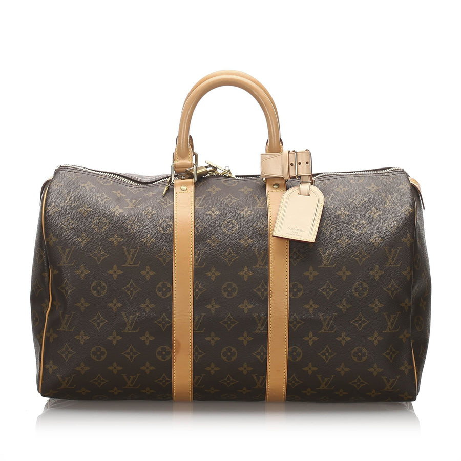 Pre-Loved Louis Vuitton Brown Monogram Canvas Keepall 45 France