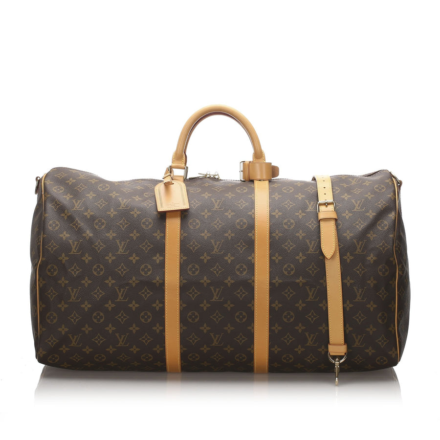 Pre-Loved Louis Vuitton Brown Monogram Keepall Bandouliere 60 France