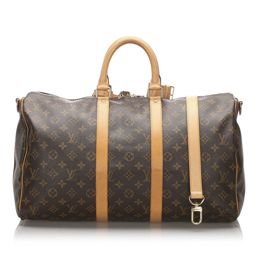 Pre-Loved Louis Vuitton Brown Monogram Keepall Bandouliere 45 USA