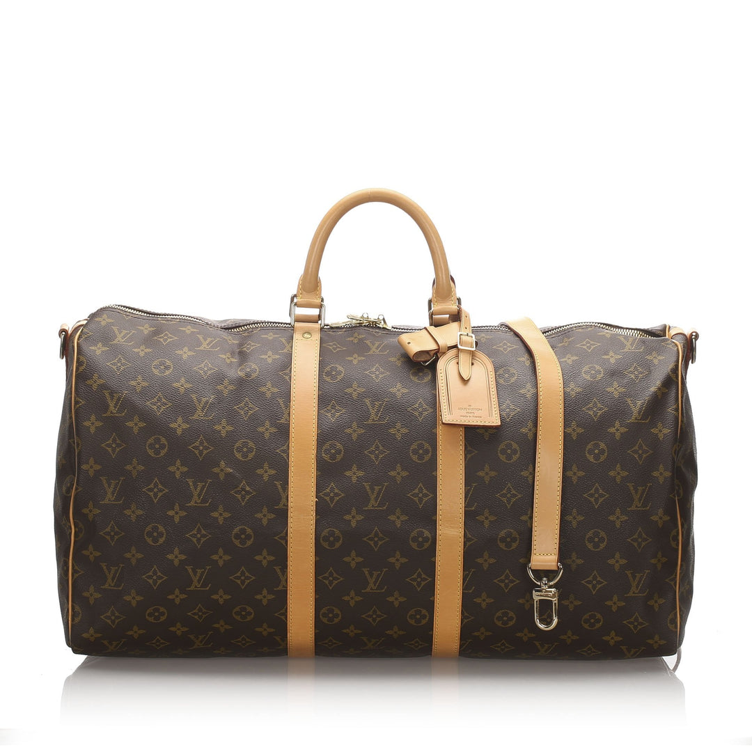 Pre-Loved Louis Vuitton Brown Monogram Canvas Keepall 55 France