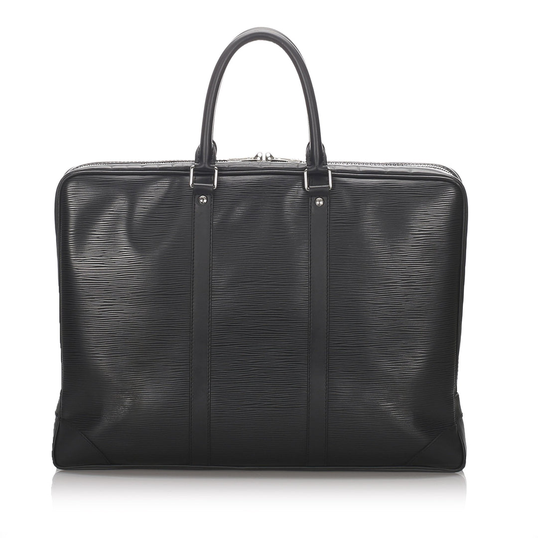 Pre-Loved Louis Vuitton Black Epi Porte-Documents Voyage France