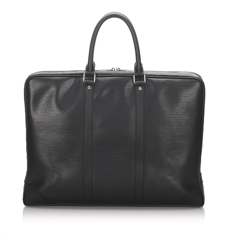 Pre-Loved Louis Vuitton Black Epi Porte-Documents Voyage France