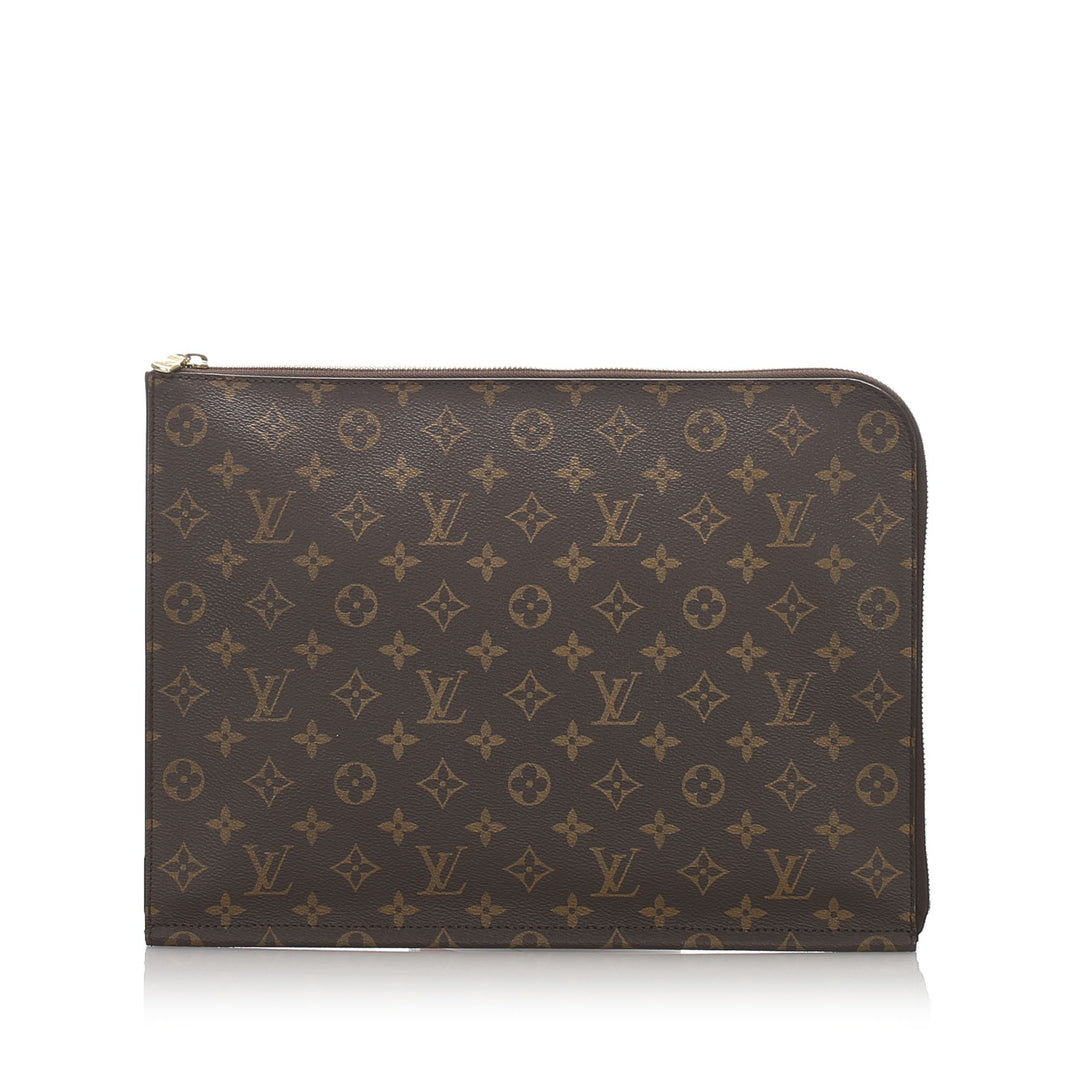 Pre-Loved Louis Vuitton Brown Monogram Poche Documents Portfolio France