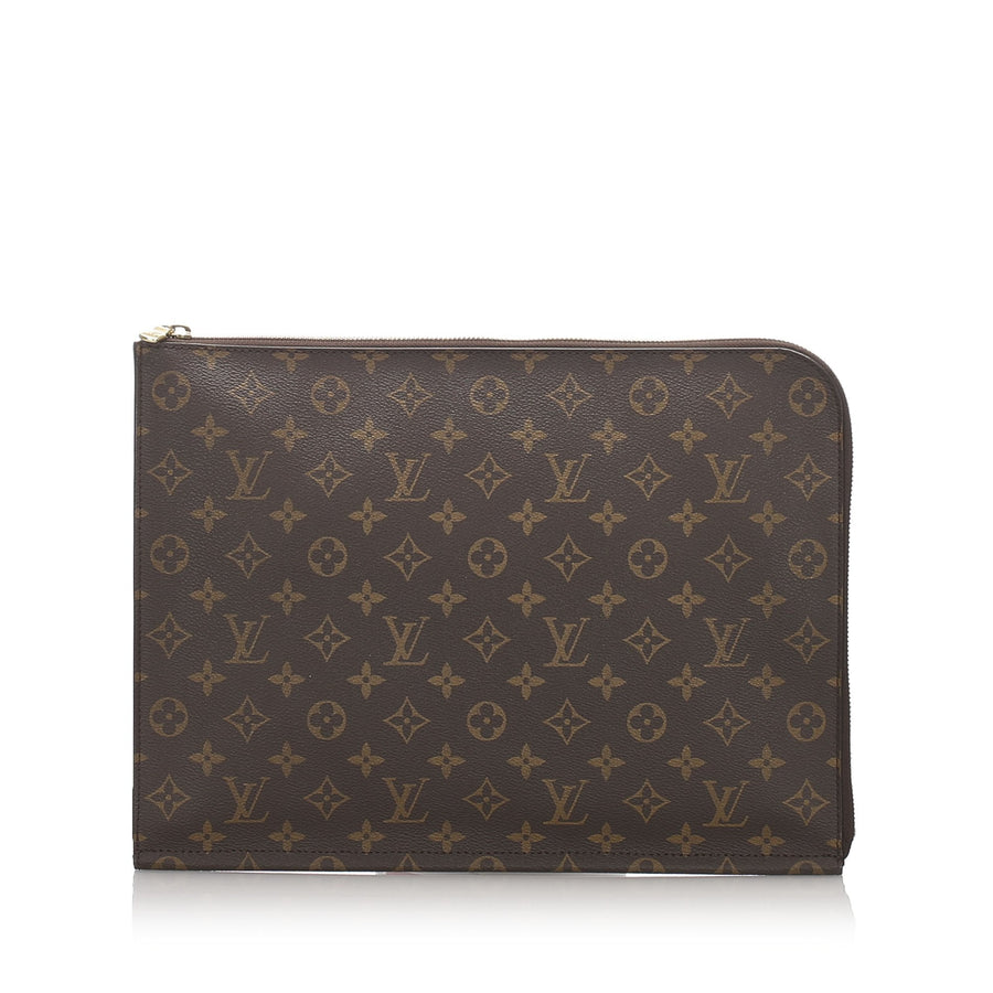 Pre-Loved Louis Vuitton Brown Monogram Poche Documents Portfolio France