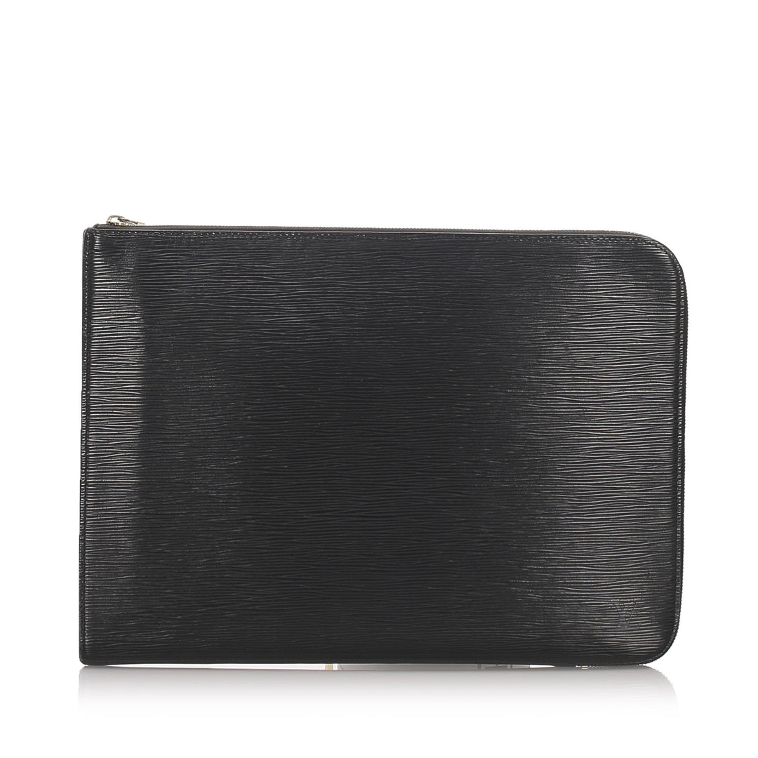 Pre-Loved Louis Vuitton Black Epi Poche Documents Portfolio France