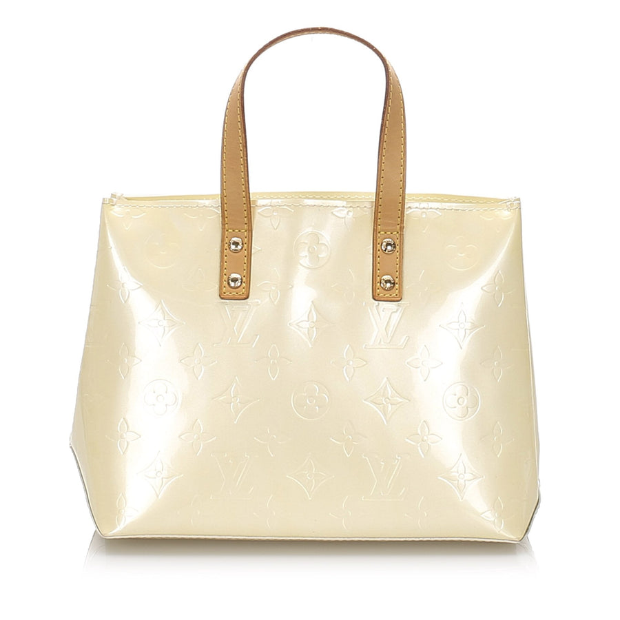 Pre-Loved Louis Vuitton White Ivory Vernis Leather Reade PM France