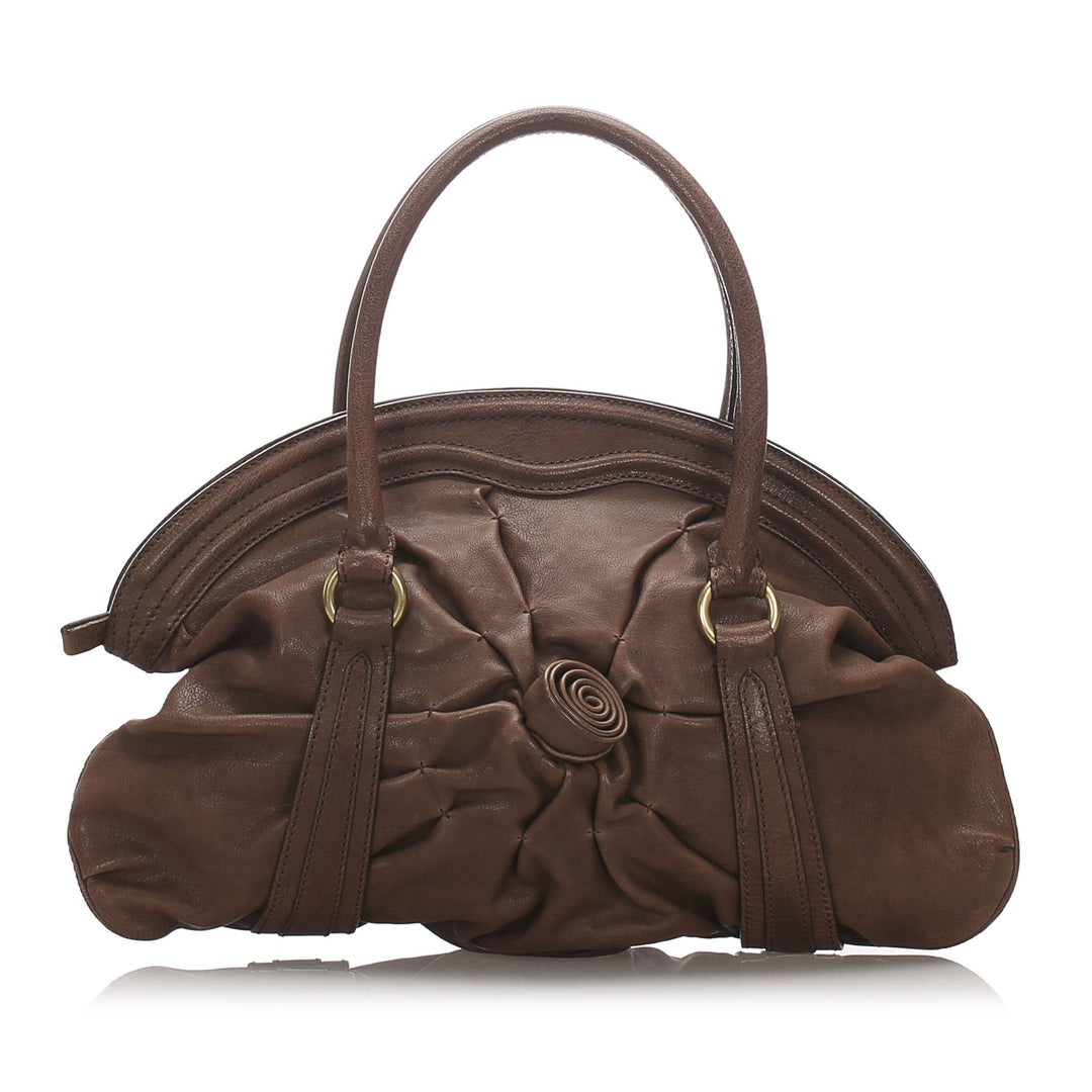 Pre-Loved Louis Vuitton Brown Cotton Fabric Monogram Mini Lin Pochette France