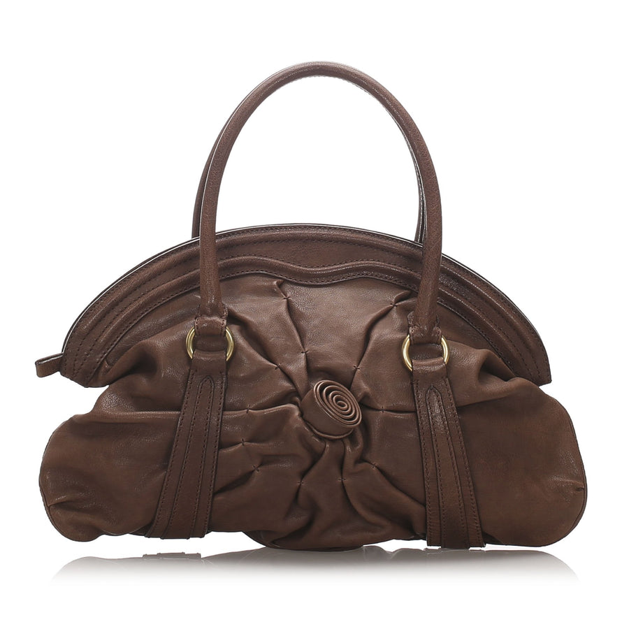 Pre-Loved Louis Vuitton Brown Cotton Fabric Monogram Mini Lin Pochette France