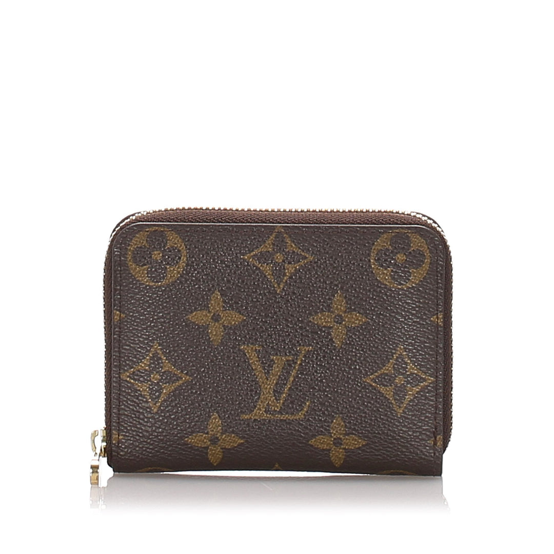 Pre-Loved Louis Vuitton Brown Monogram Zippy Coin Purse France