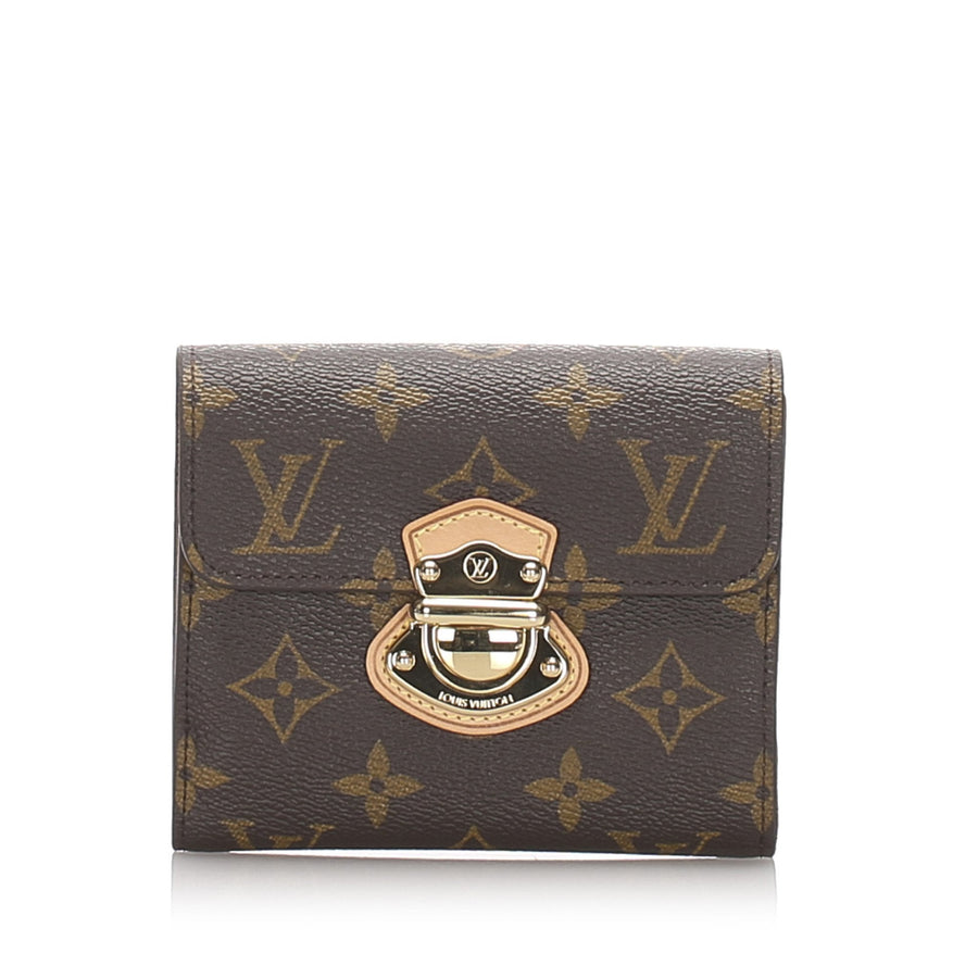 Pre-Loved Louis Vuitton Brown Monogram Canvas Joey Wallet France