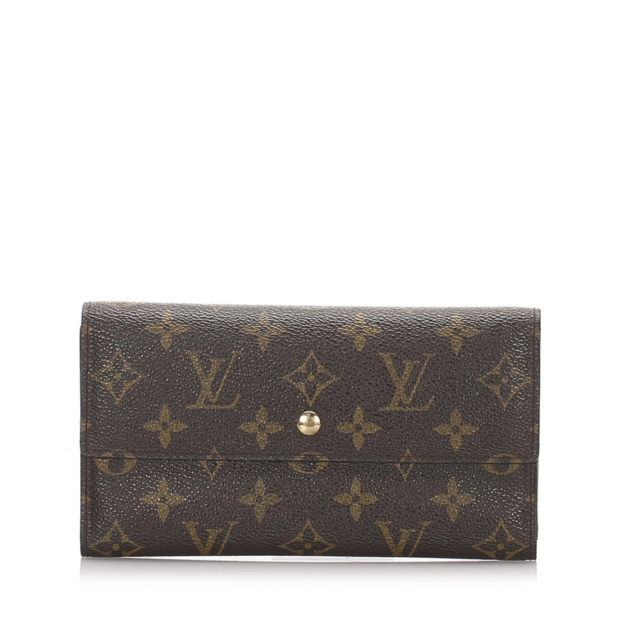 Pre-Loved Louis Vuitton Brown Monogram Porte Tresor International France