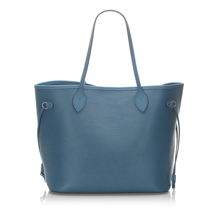 Pre-Loved Louis Vuitton Blue Light Epi Leather Neverfull MM Spain