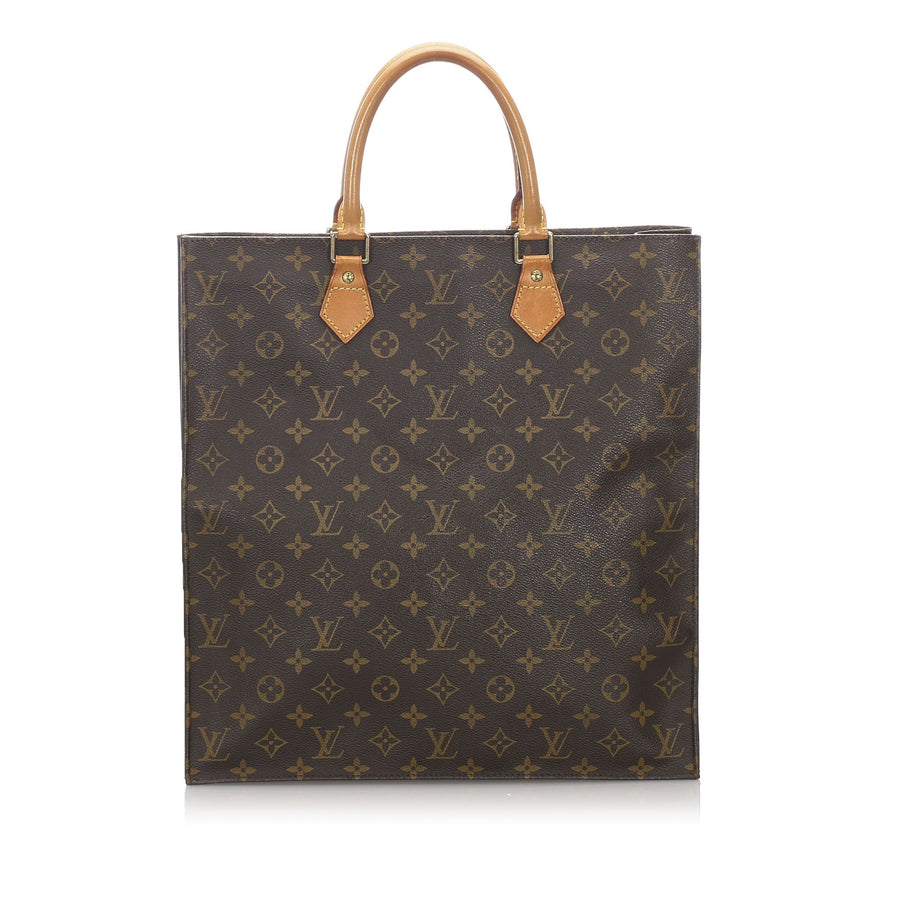 Pre-Loved Louis Vuitton Brown Monogram Canvas Sac Plat France