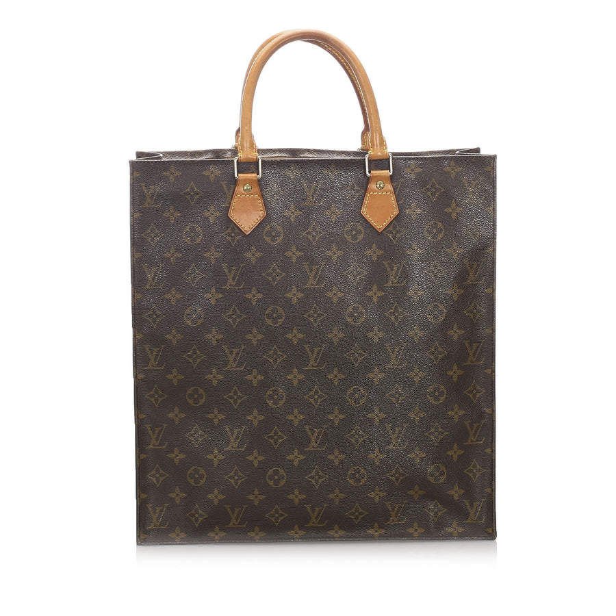 Pre-Loved Louis Vuitton Brown Monogram Canvas Sac Plat France