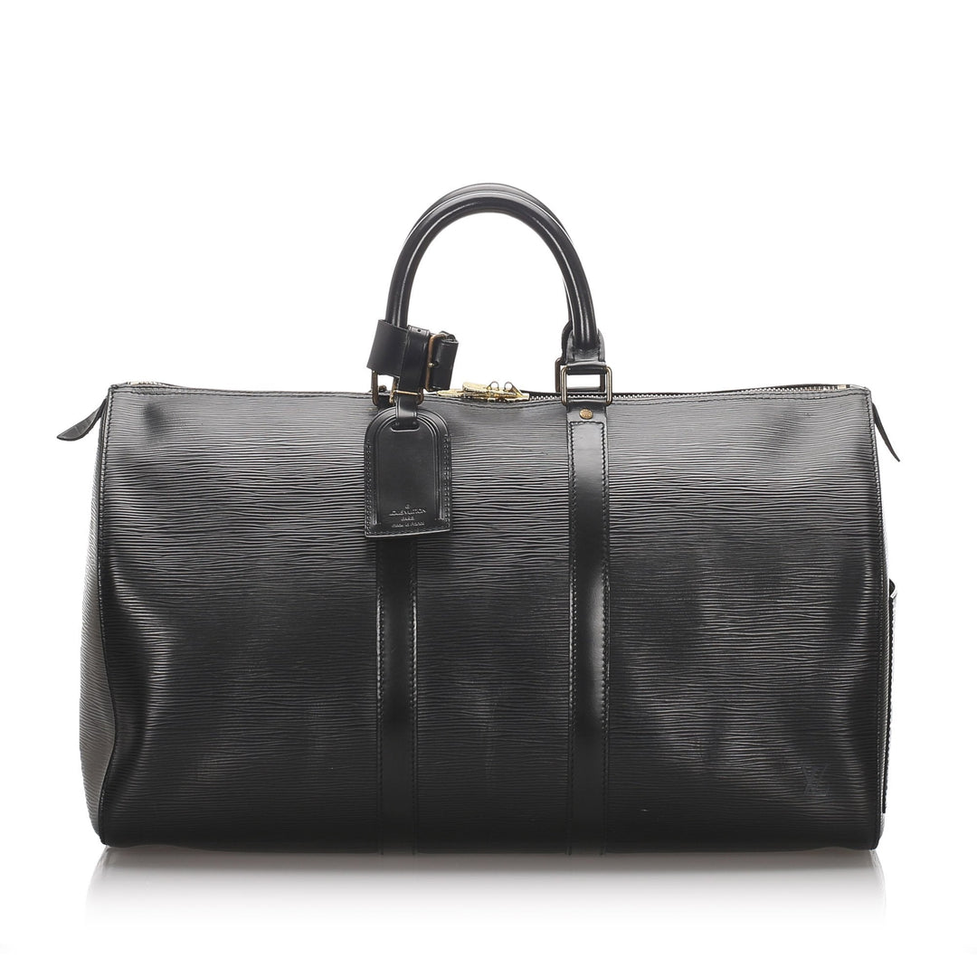 Pre-Loved Louis Vuitton Black Epi Leather Keepall 45 France