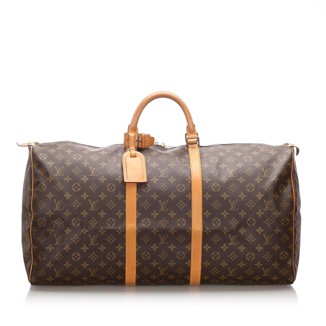 Pre-Loved Louis Vuitton Brown Monogram Canvas Keepall 60 France