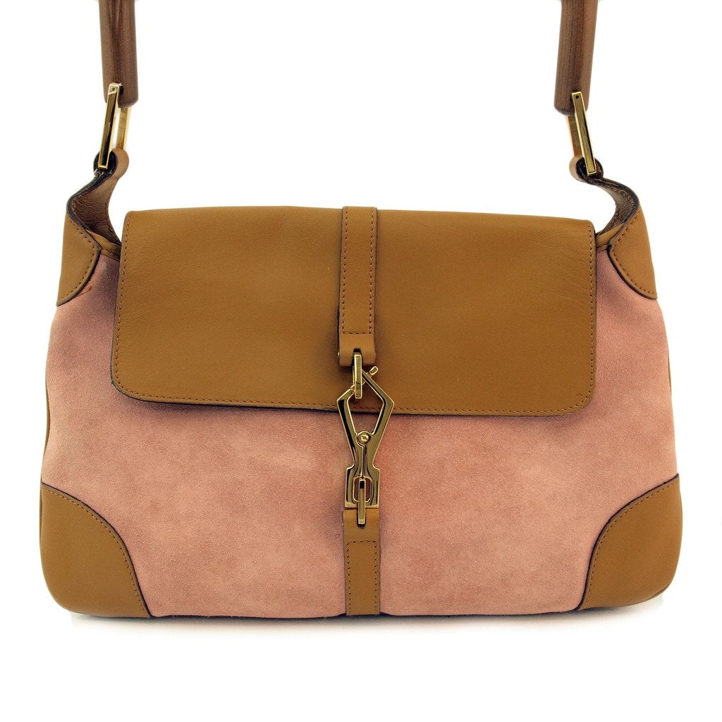 G*G Pink Tote With Bamboo Handle Handbag (Indistinguishable)