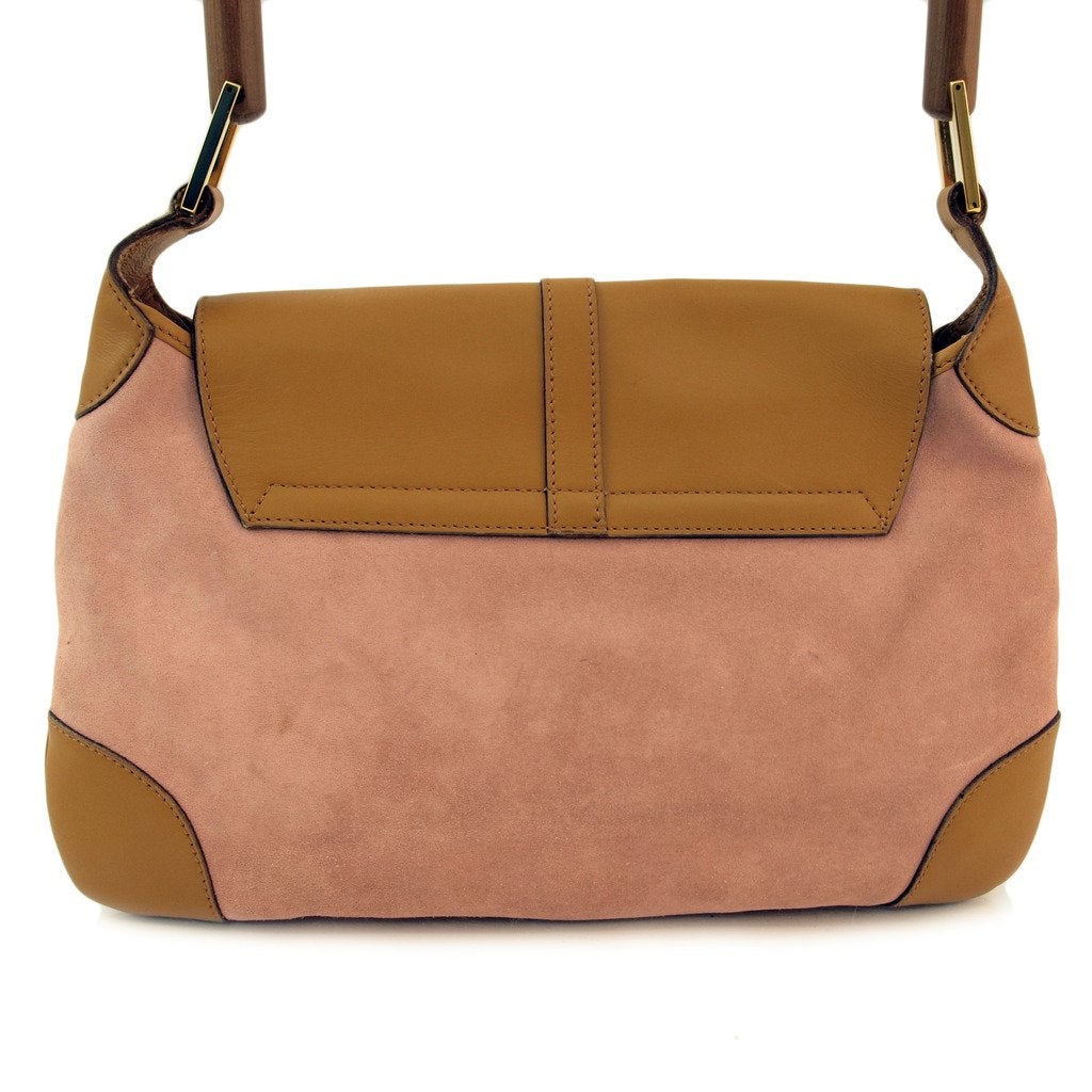 G*G Pink Tote With Bamboo Handle Handbag (Indistinguishable)