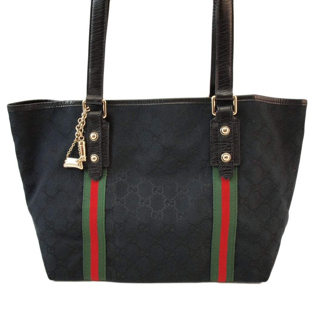 G*G Black Shopper Tote Handbag (Indistinguishable)