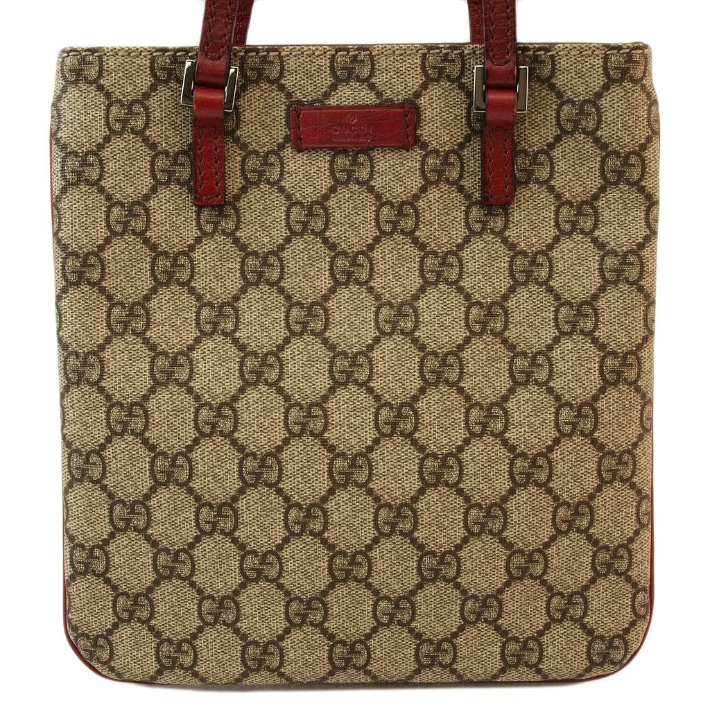 G*G Vintage Tote with Red Trim Handbag (Indistinguishable)