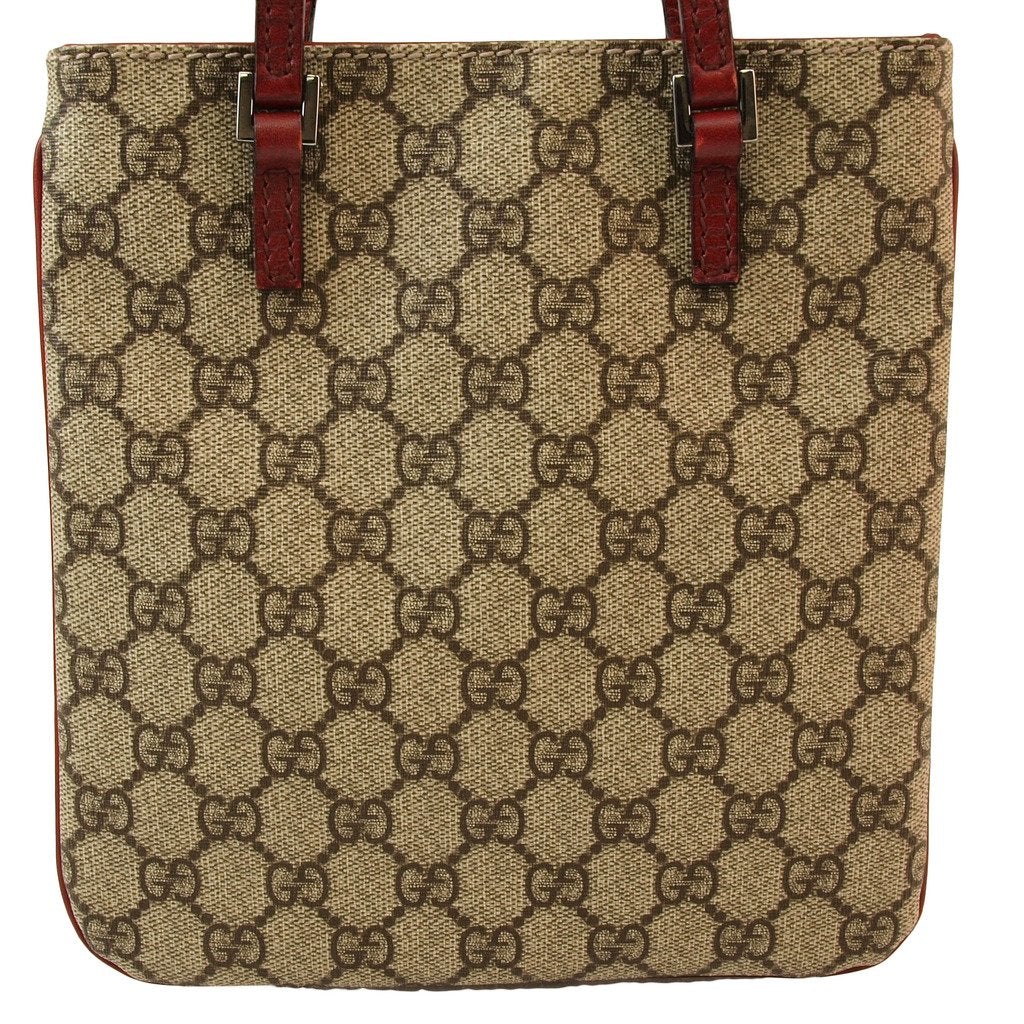G*G Vintage Tote with Red Trim Handbag (Indistinguishable)