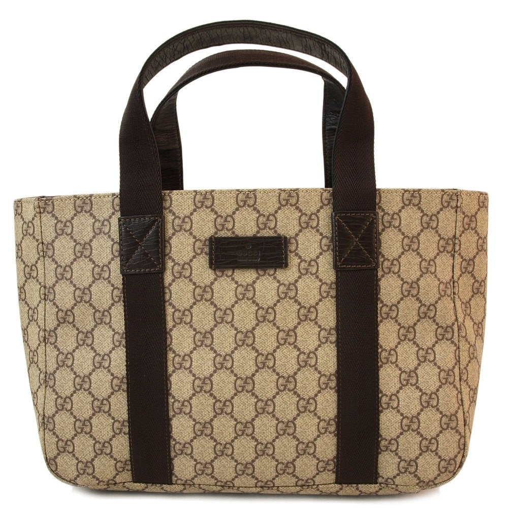 G*G Beige Shopping Tote Handbag (Indistinguishable)