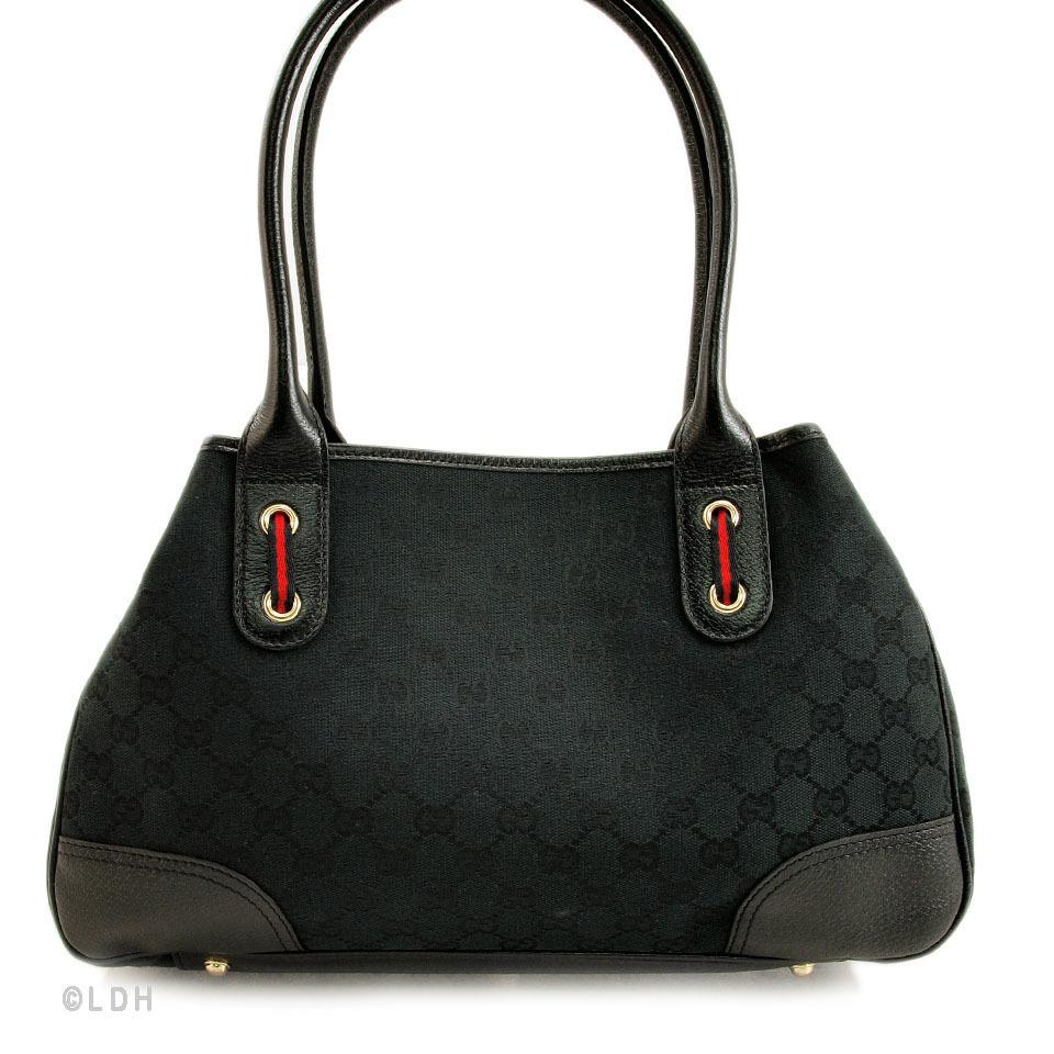G*G Black Shopper Tote with Bow