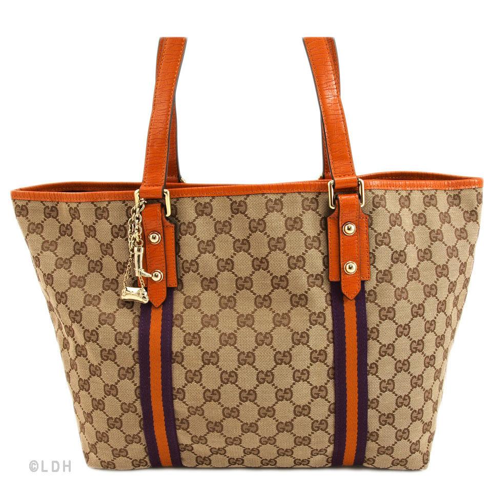 G*G Shopper Tote with Orange Charms (Indistinguishable)