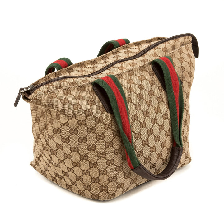 G*G Brown Monogram Medium Tote (Indistinguishable)