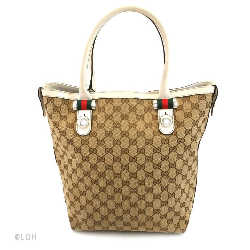 G*G Monogram White Tote (Indistinguishable)