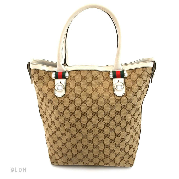 G*G Monogram White Tote (Indistinguishable)
