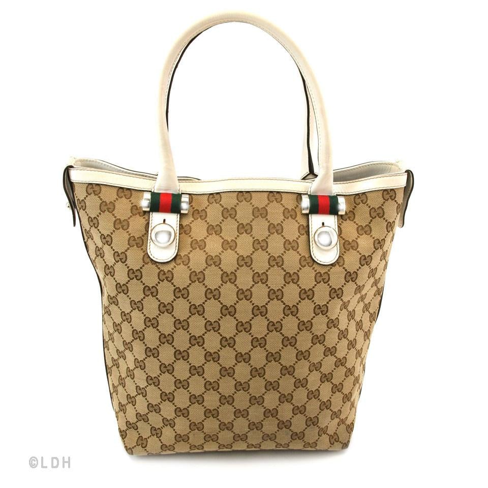 G*G Monogram White Tote (Indistinguishable)