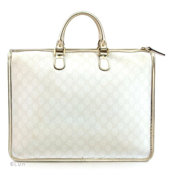 G*G White Tote with Silver Trim (Indistinguishable)